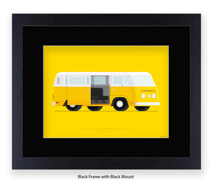 Little Miss Sunshine - 1973 VW Transporter - Fred Birchal Art Print