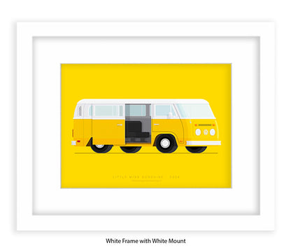 Little Miss Sunshine - 1973 VW Transporter - Fred Birchal Art Print