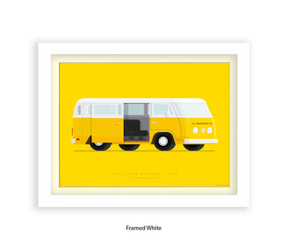 Little Miss Sunshine - 1973 VW Transporter - Fred Birchal Art Print