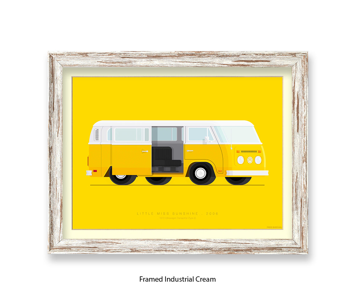 Little Miss Sunshine - 1973 VW Transporter - Fred Birchal Art Print