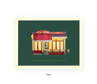 Le Fabuleux Destin d'çmŽlie Poulain - Cafe - Fred Birchal Art Print