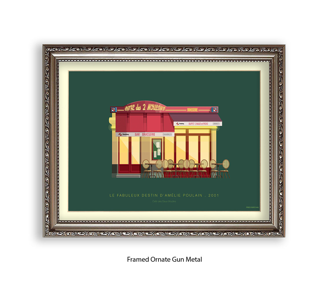 Le Fabuleux Destin d'çmŽlie Poulain - Cafe - Fred Birchal Art Print