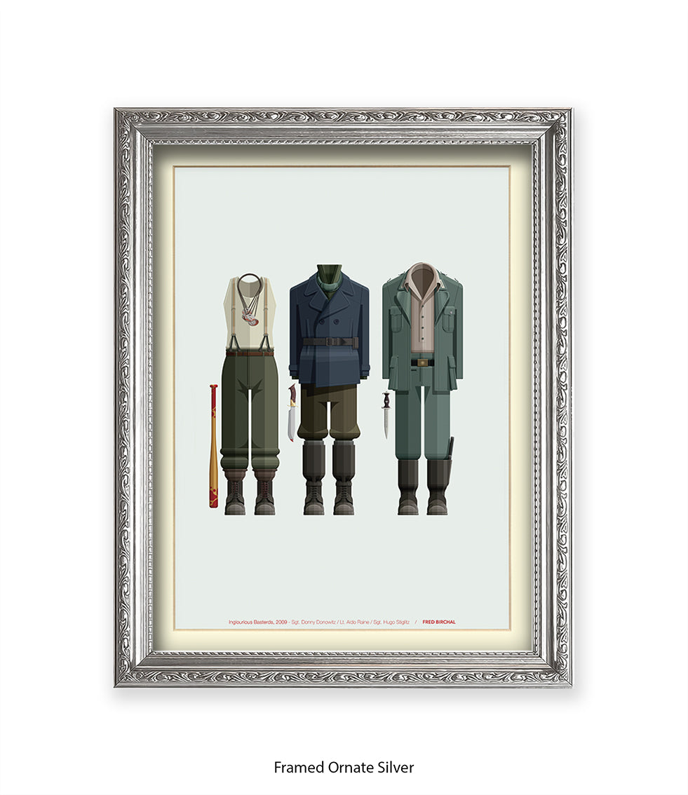 Inglourious Basterds Three Characters Fred Birchal Art Print