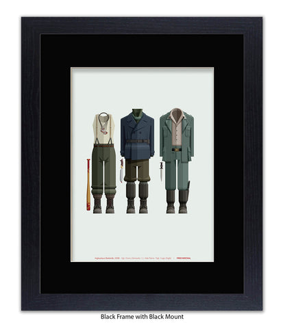 Inglourious Basterds Three Characters Fred Birchal Art Print