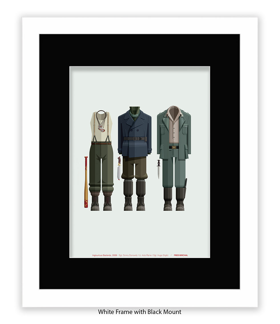 Inglourious Basterds Three Characters Fred Birchal Art Print