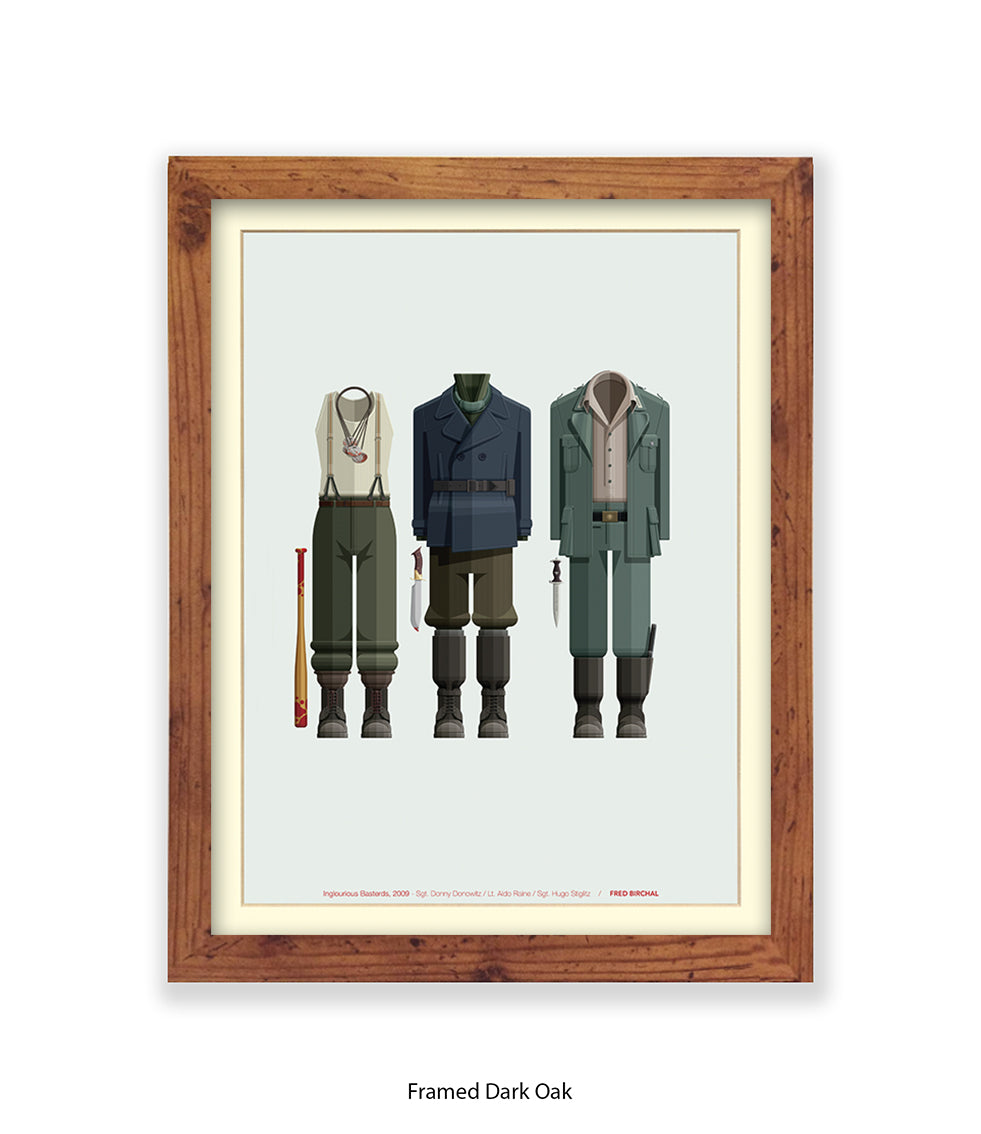 Inglourious Basterds Three Characters Fred Birchal Art Print