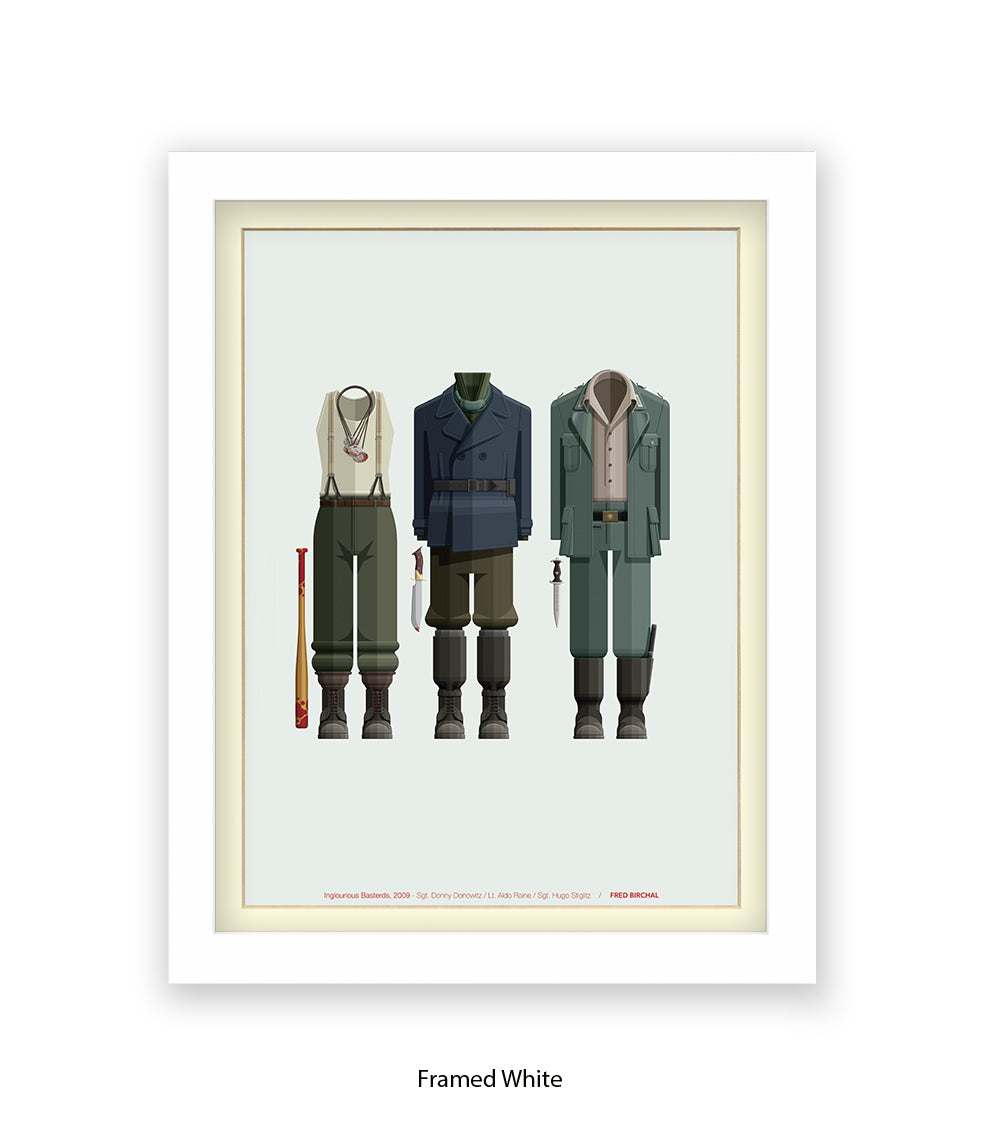 Inglourious Basterds Three Characters Fred Birchal Art Print