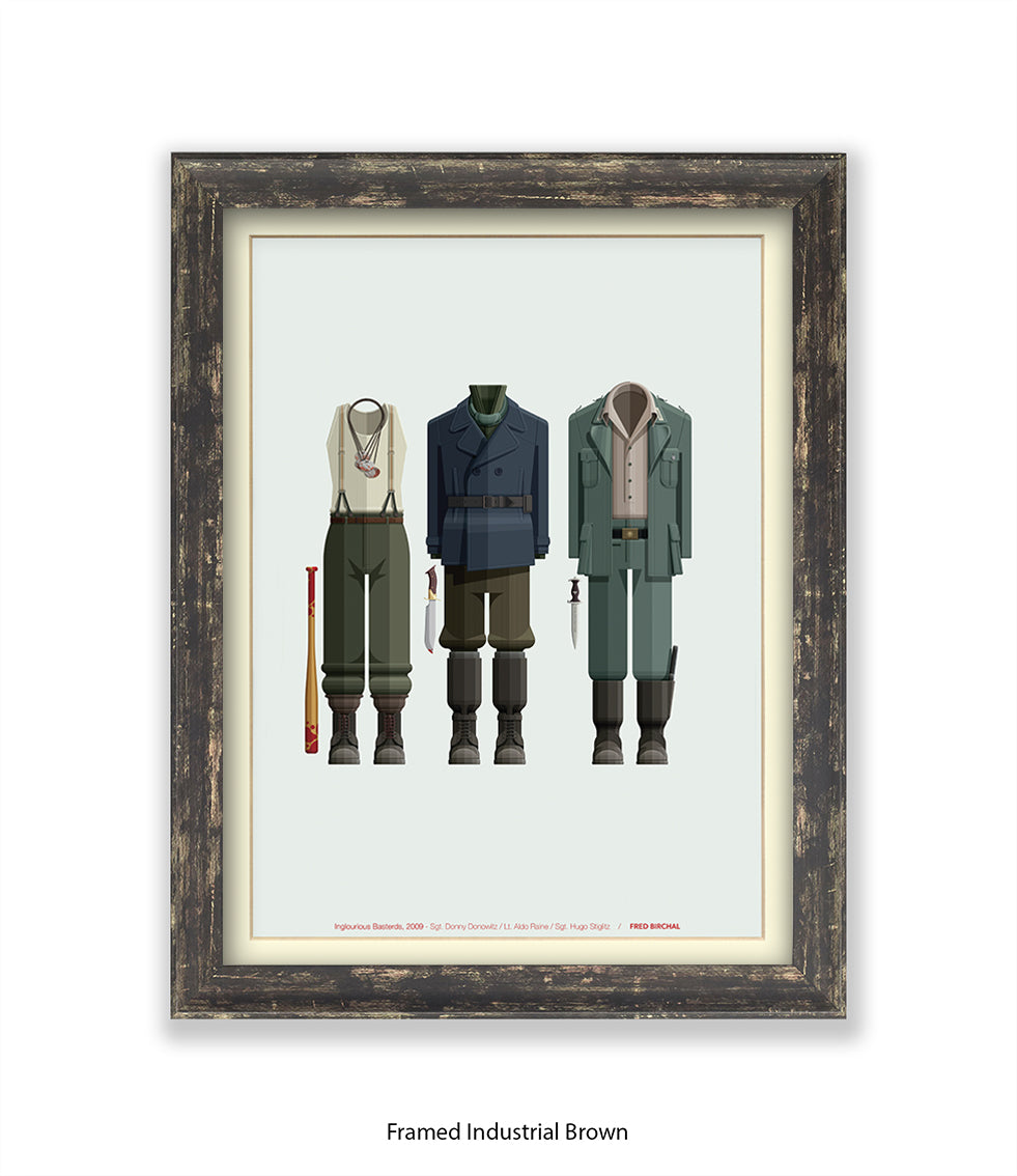 Inglourious Basterds Three Characters Fred Birchal Art Print