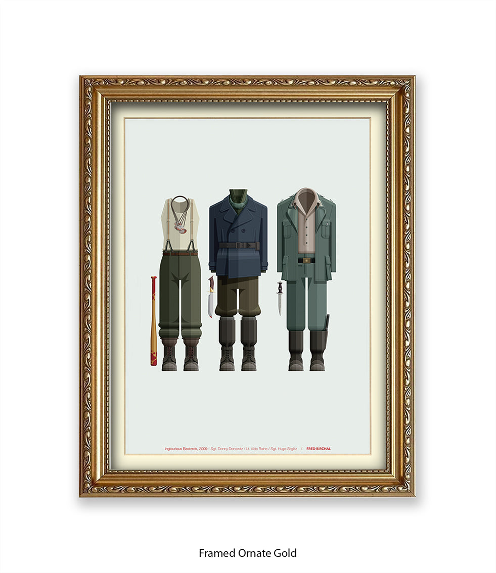 Inglourious Basterds Three Characters Fred Birchal Art Print