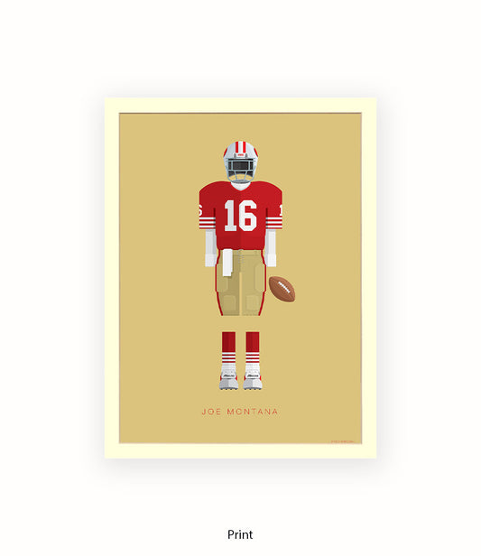 Joe Montana Fred Birchal Art Print