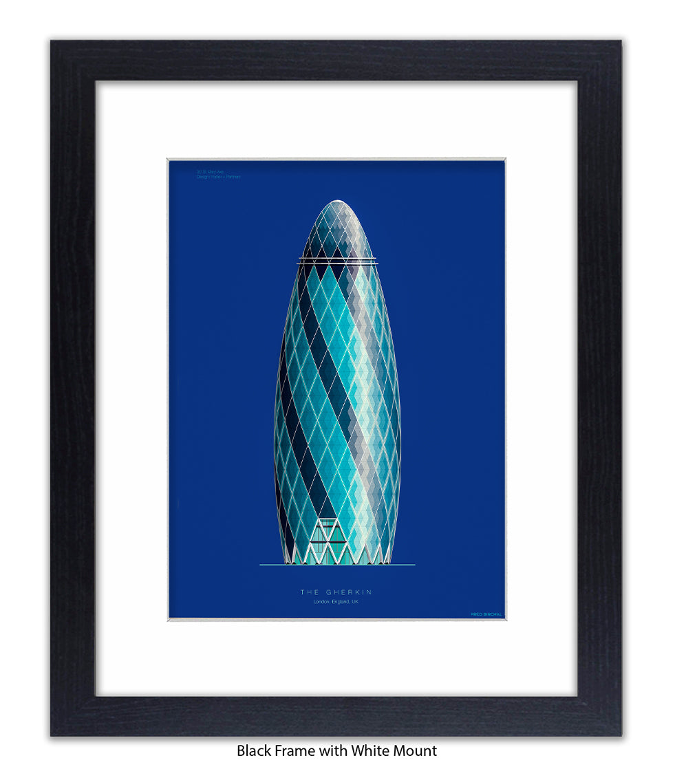 Gherkin Building  London Fred Birchal Art Print