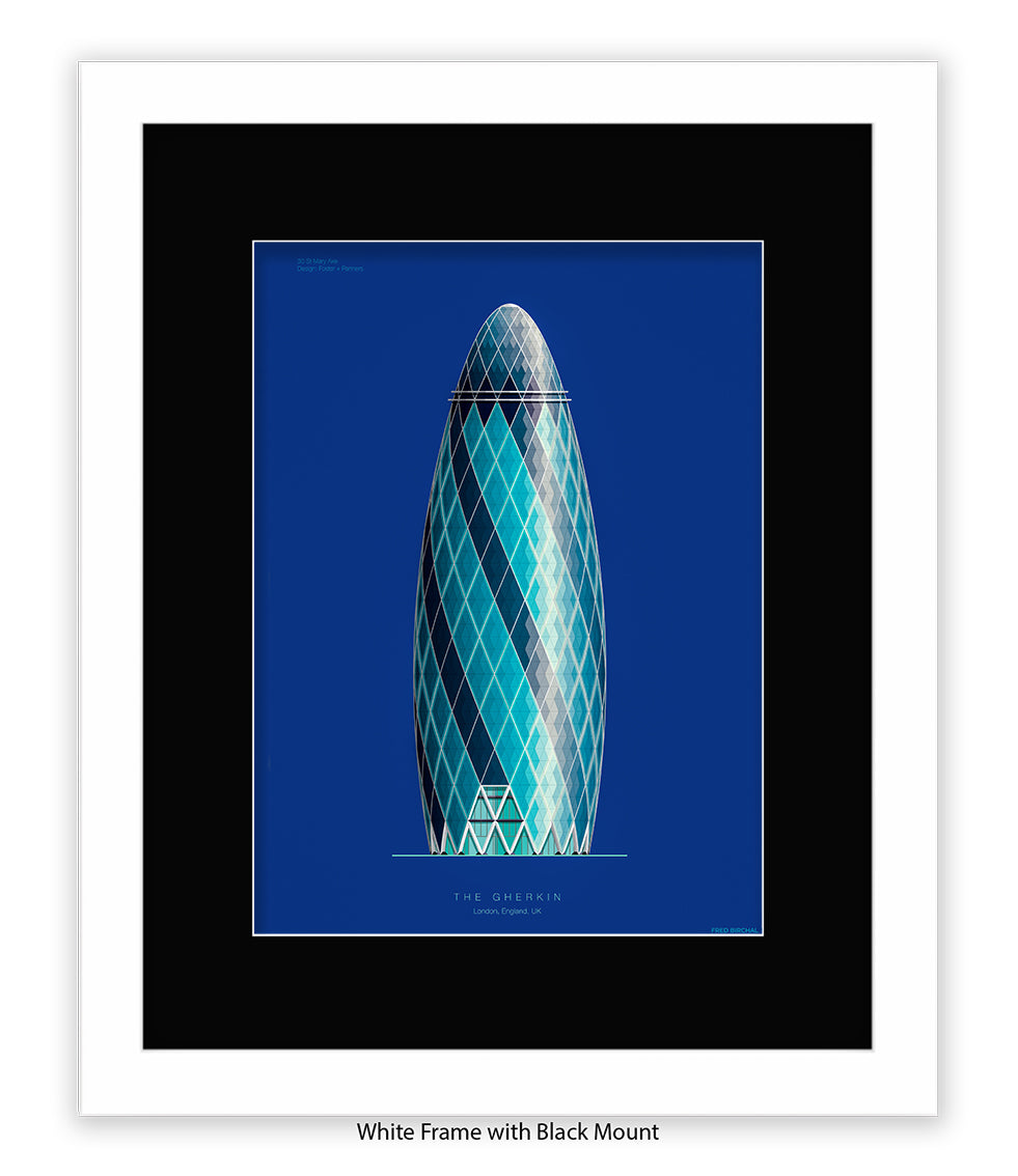 Gherkin Building  London Fred Birchal Art Print