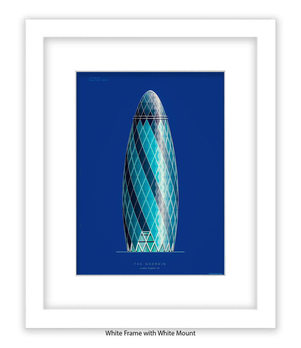 Gherkin Building  London Fred Birchal Art Print