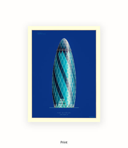 Gherkin Building  London Fred Birchal Art Print