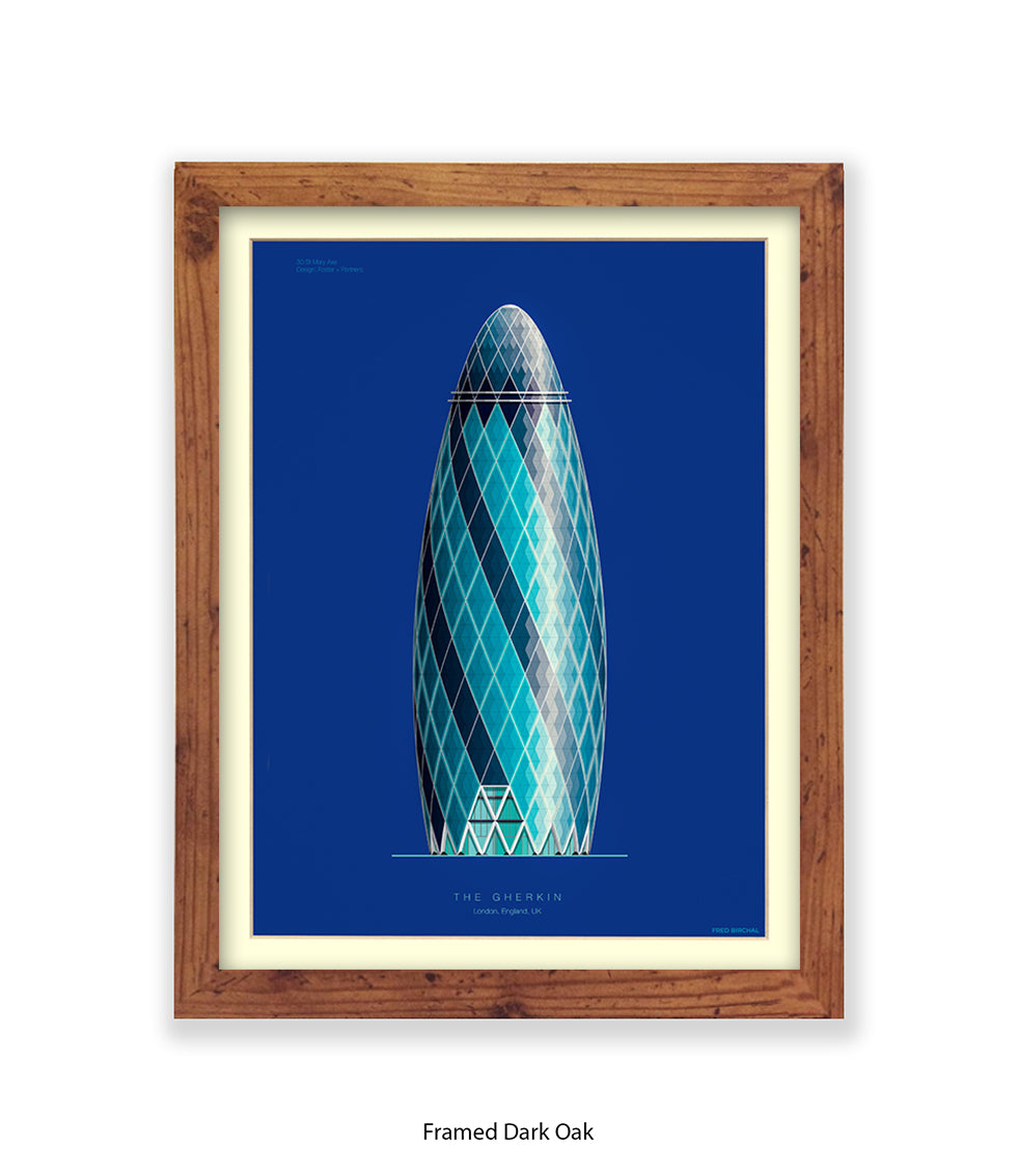 Gherkin Building  London Fred Birchal Art Print