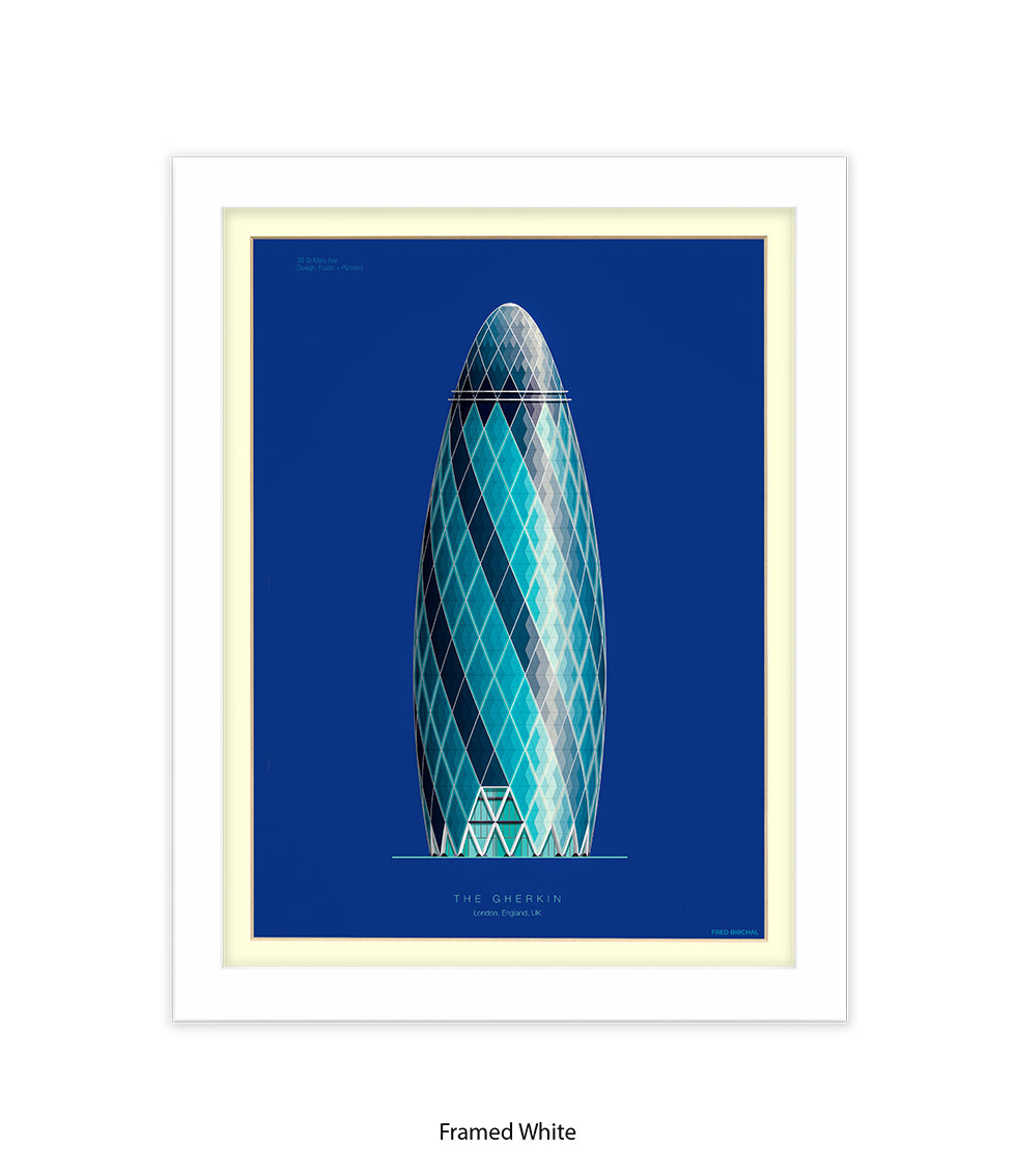 Gherkin Building  London Fred Birchal Art Print