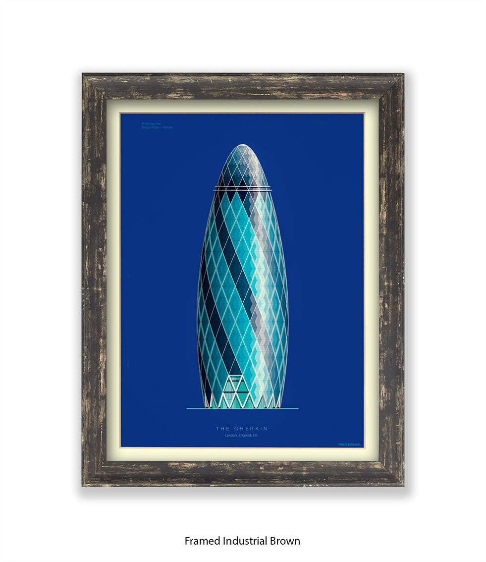 Gherkin Building  London Fred Birchal Art Print