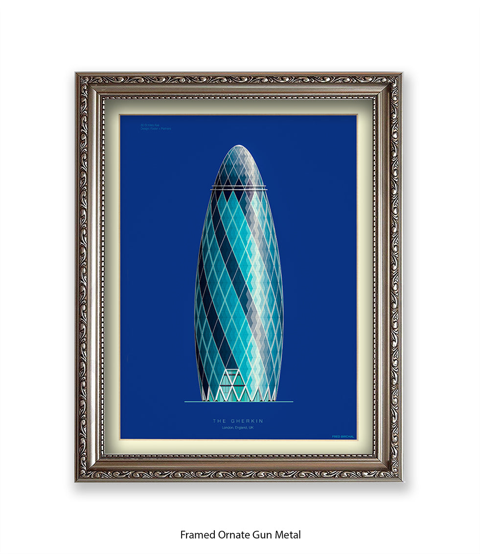 Gherkin Building  London Fred Birchal Art Print