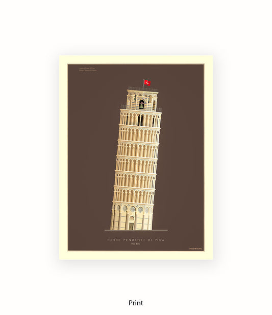 Leaning Tower of Pisa Italy Fred Birchal Art Print