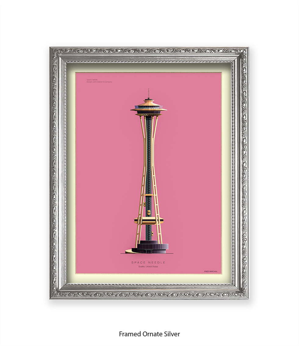 Space Needle Seattle USA Fred Birchal Art Print