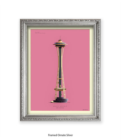 Space Needle Seattle USA Fred Birchal Art Print