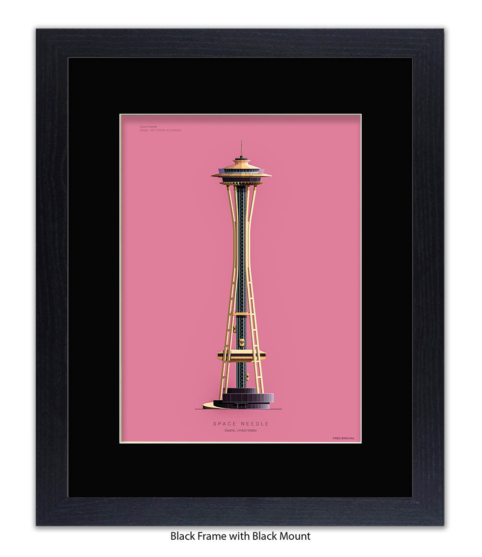 Space Needle Seattle USA Fred Birchal Art Print