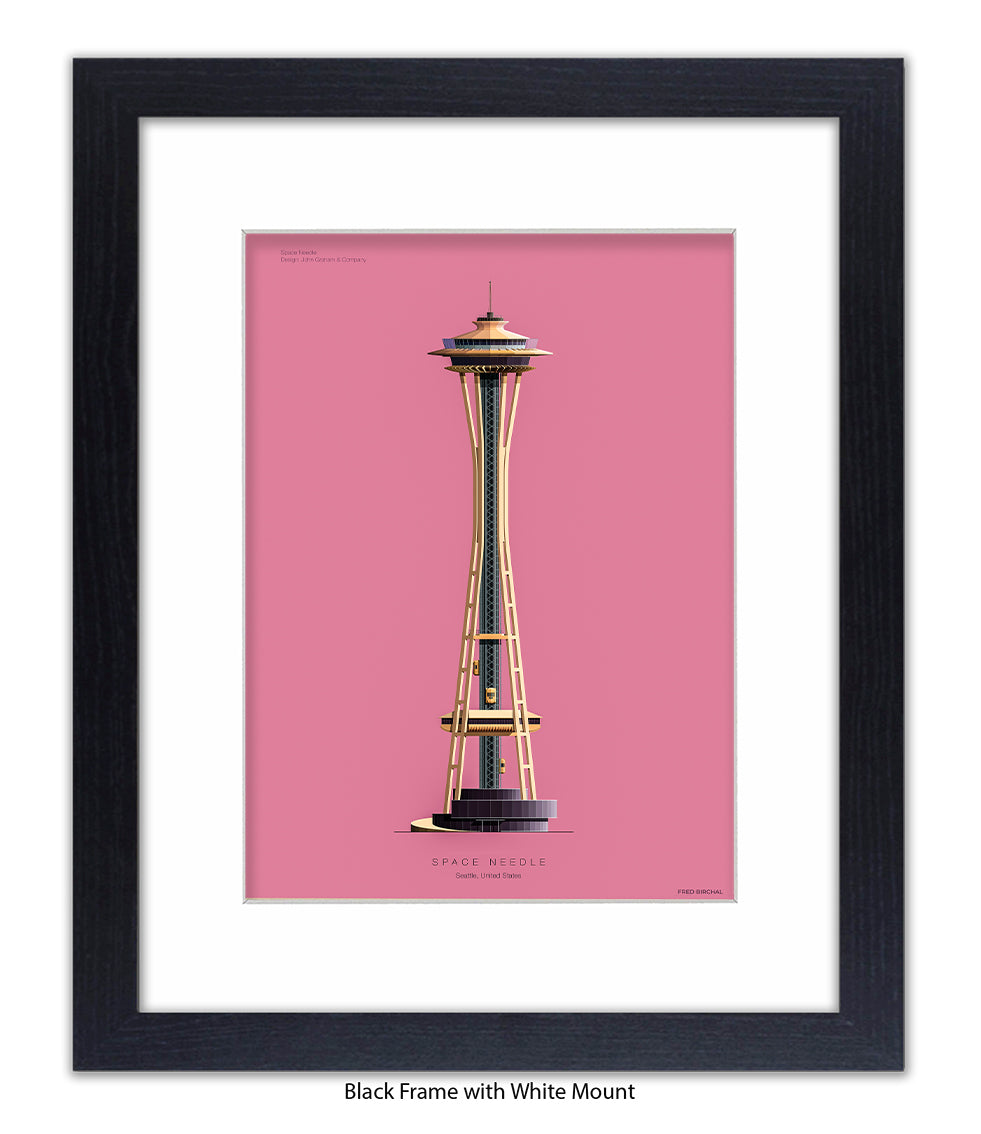 Space Needle Seattle USA Fred Birchal Art Print