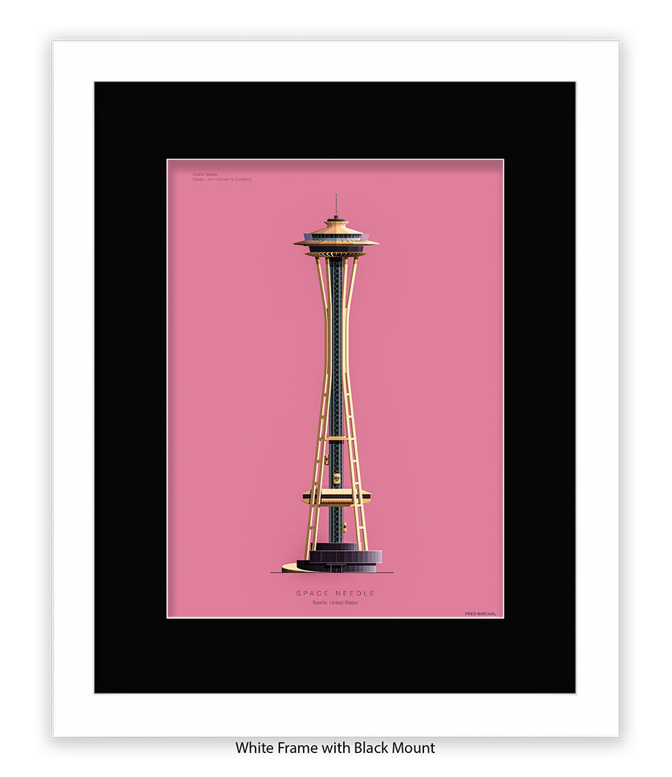 Space Needle Seattle USA Fred Birchal Art Print