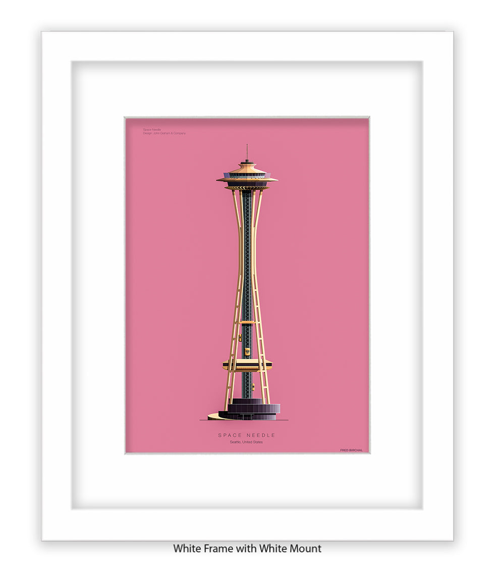 Space Needle Seattle USA Fred Birchal Art Print