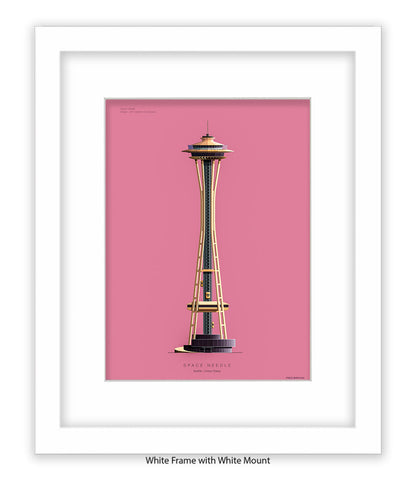 Space Needle Seattle USA Fred Birchal Art Print