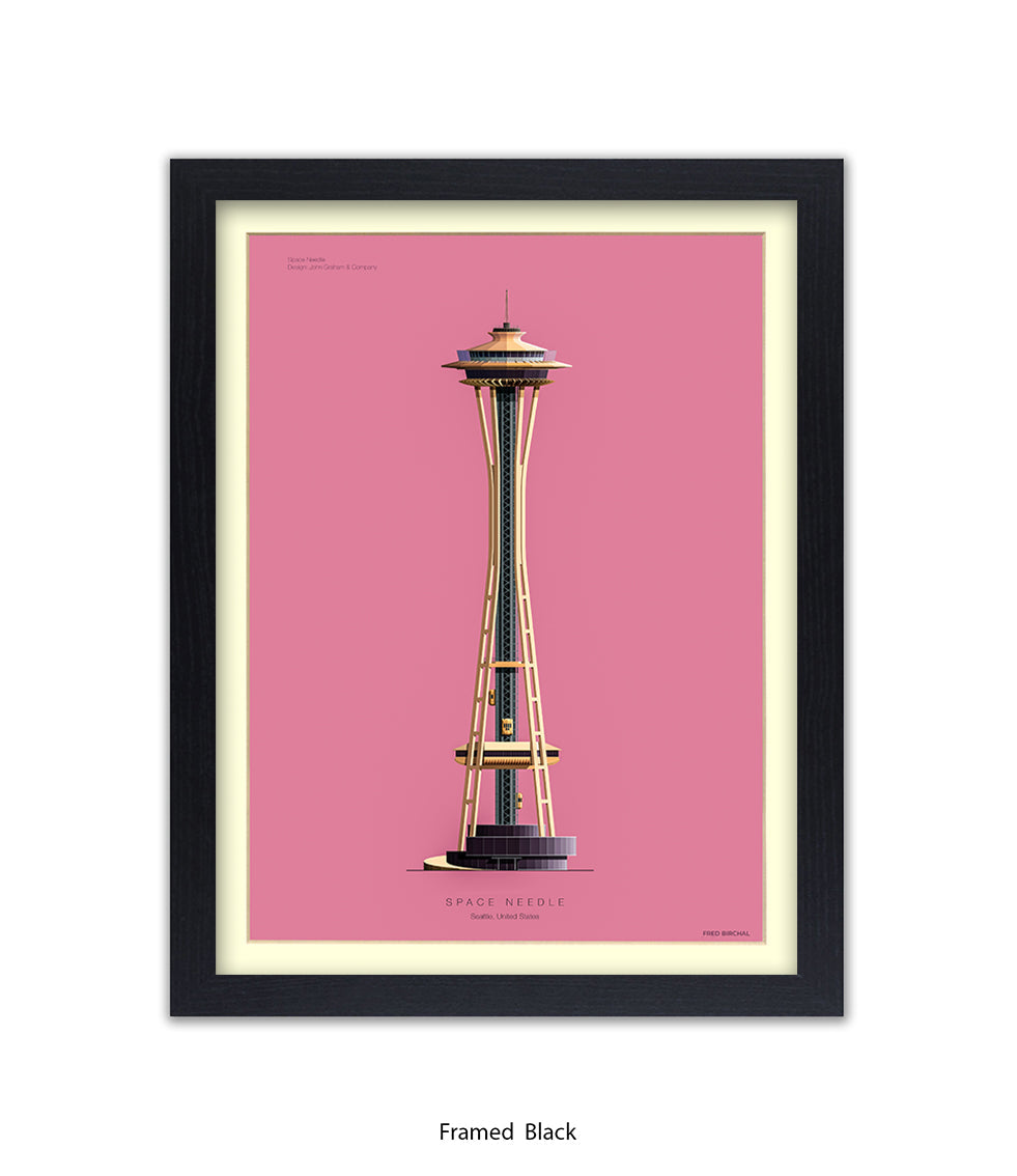 Space Needle Seattle USA Fred Birchal Art Print