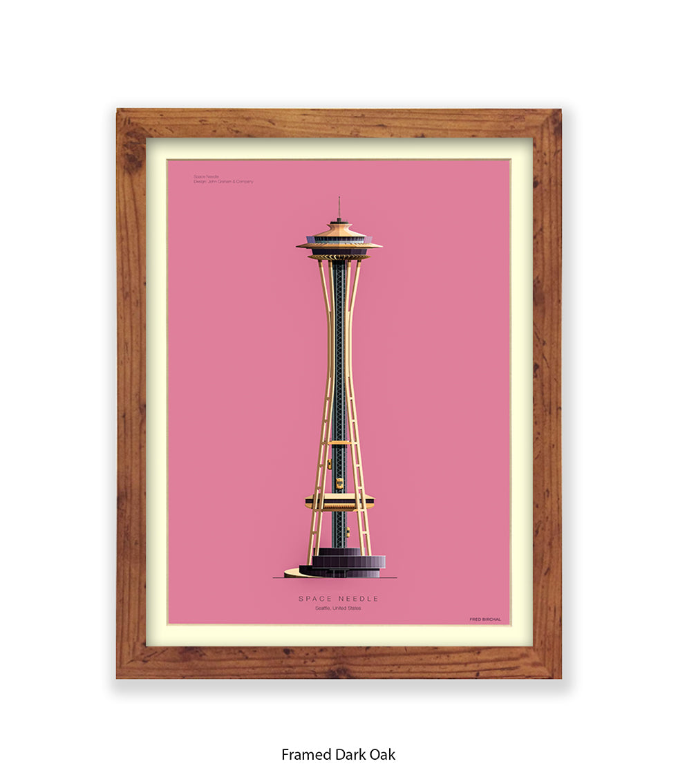 Space Needle Seattle USA Fred Birchal Art Print