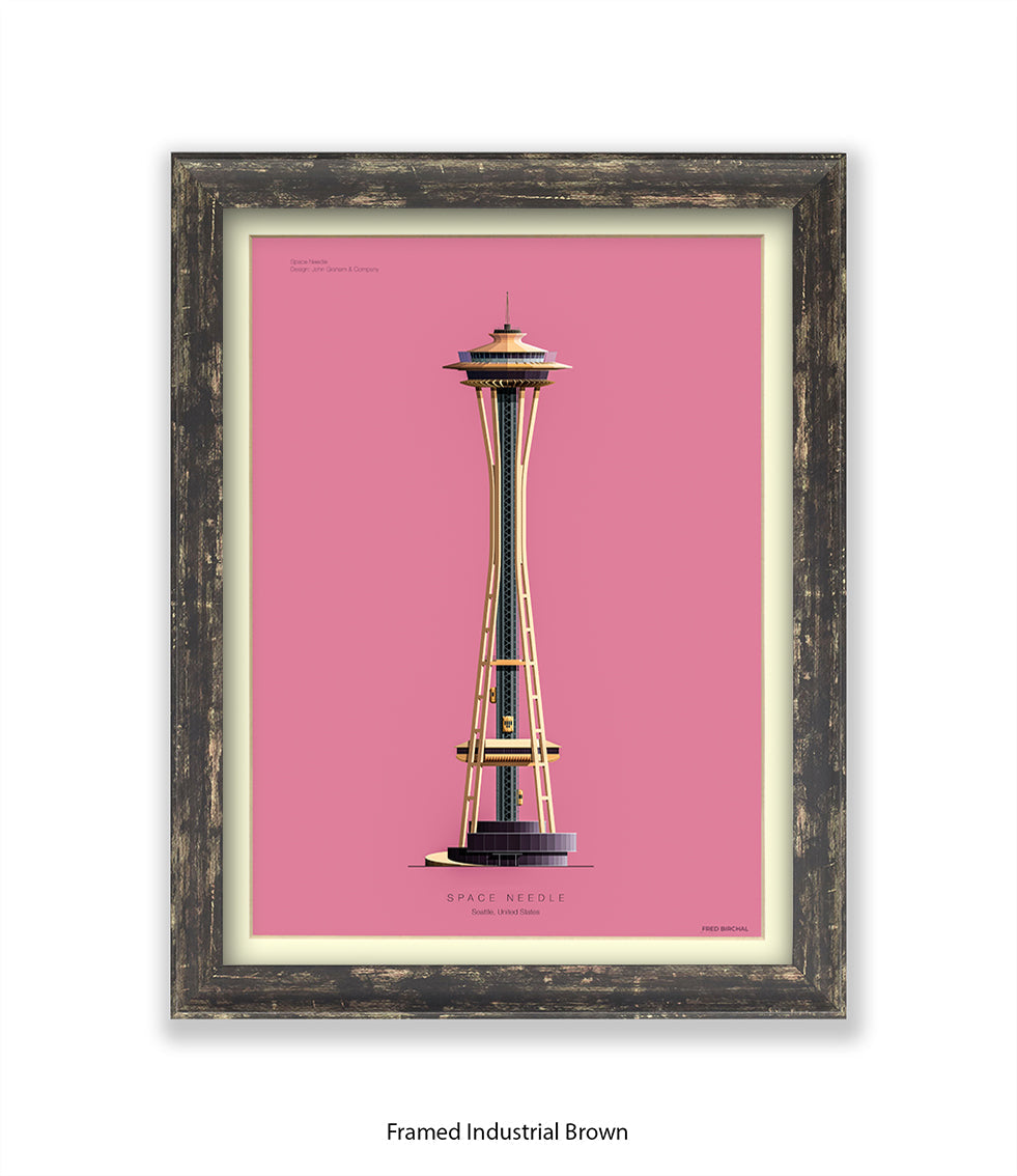 Space Needle Seattle USA Fred Birchal Art Print