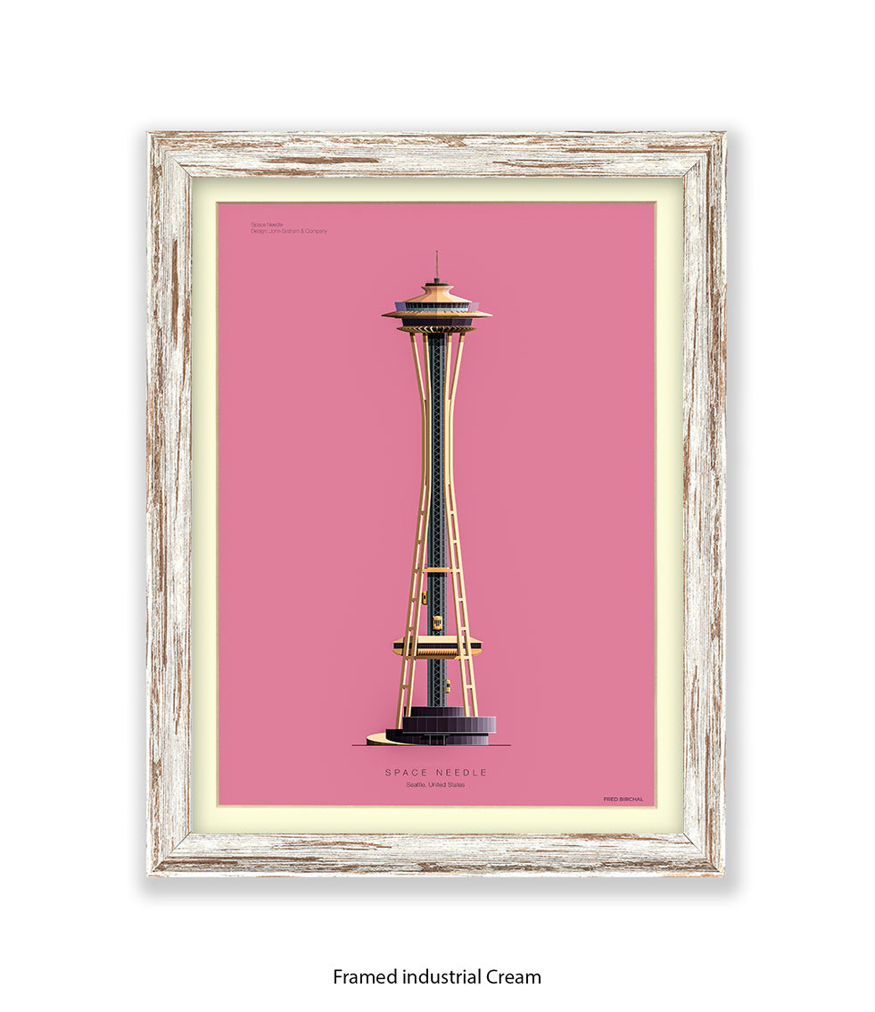 Space Needle Seattle USA Fred Birchal Art Print