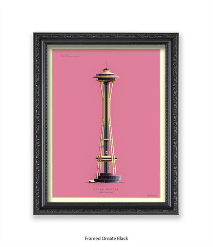 Space Needle Seattle USA Fred Birchal Art Print