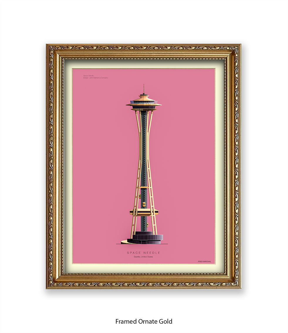 Space Needle Seattle USA Fred Birchal Art Print