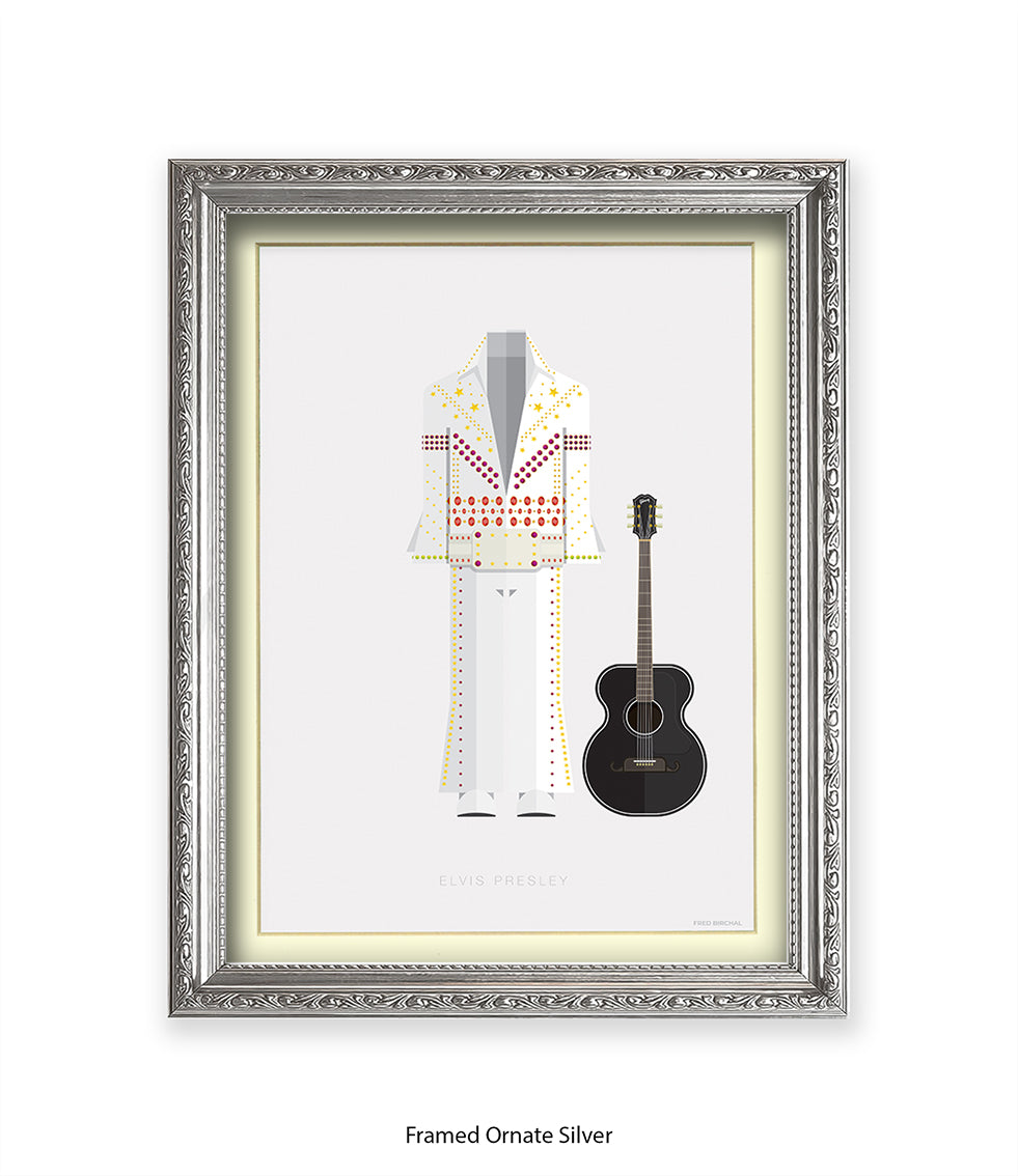 Elvis Presley White Suit Fred Birchal Art Print