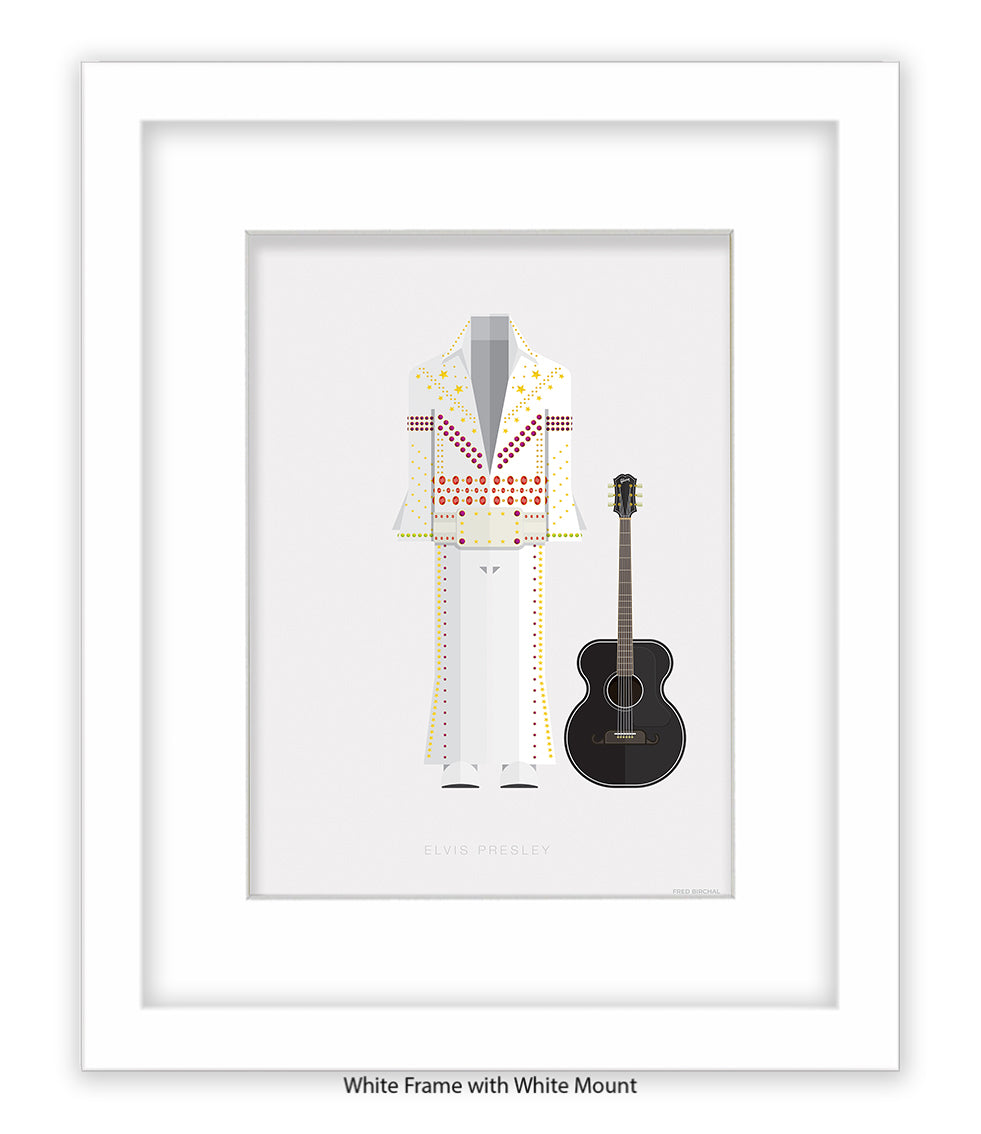 Elvis Presley White Suit Fred Birchal Art Print