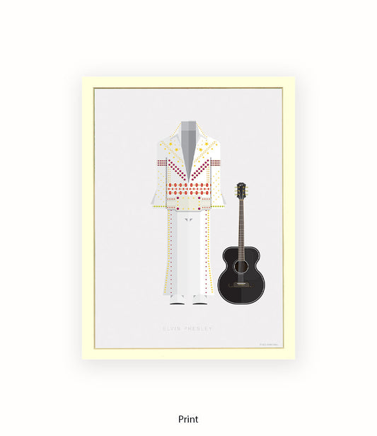 Elvis Presley White Suit Fred Birchal Art Print