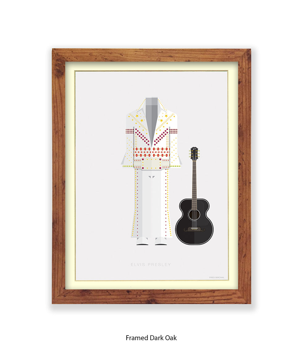 Elvis Presley White Suit Fred Birchal Art Print