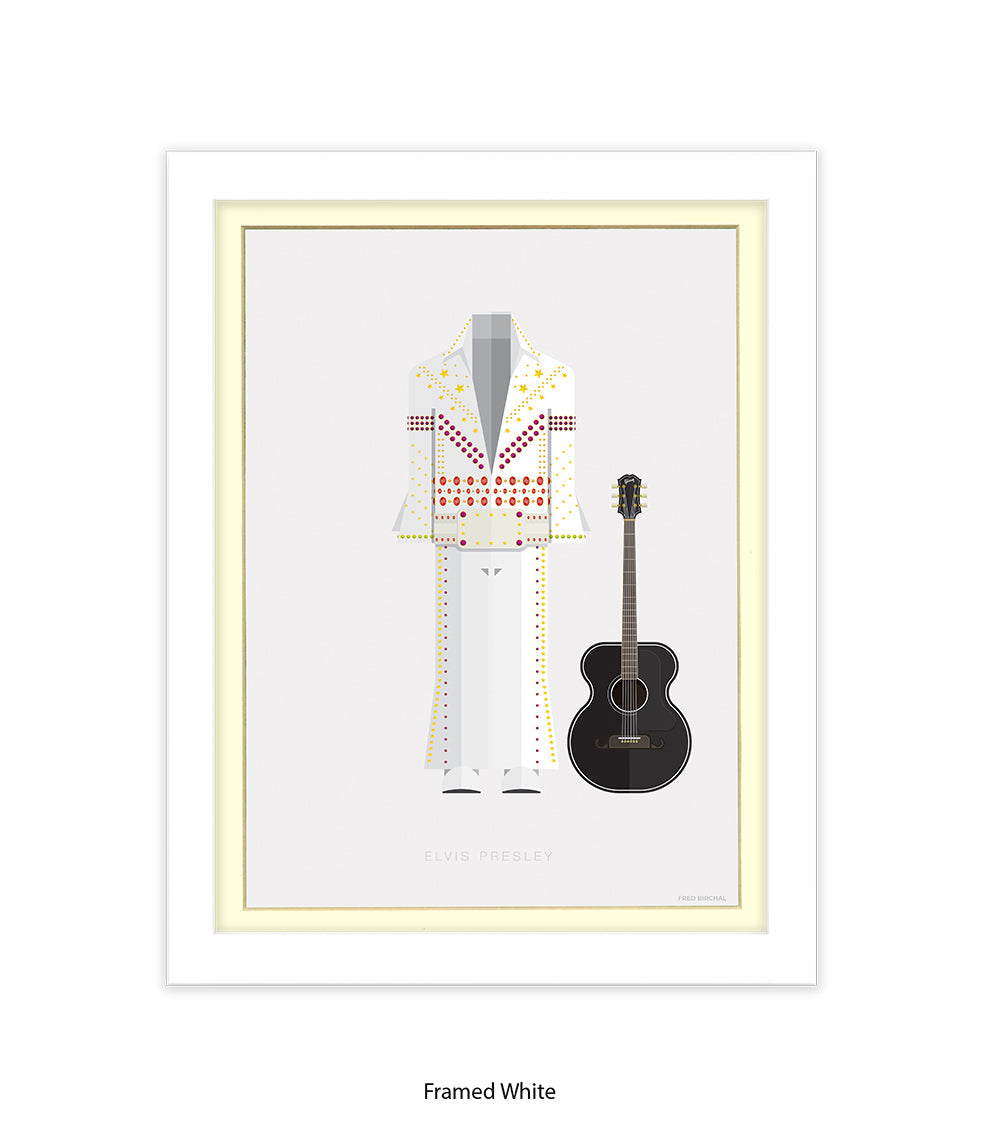 Elvis Presley White Suit Fred Birchal Art Print