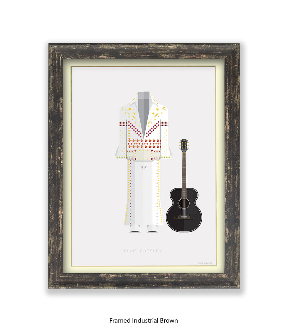 Elvis Presley White Suit Fred Birchal Art Print