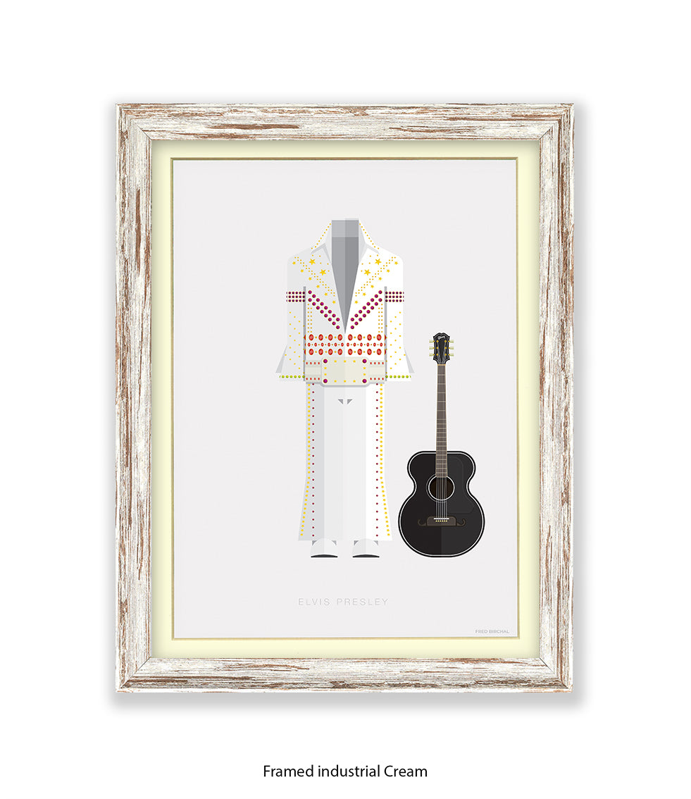 Elvis Presley White Suit Fred Birchal Art Print