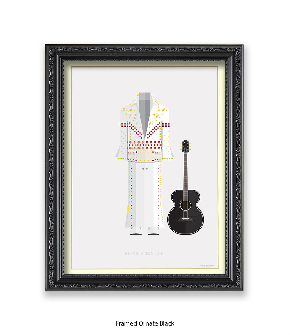 Elvis Presley White Suit Fred Birchal Art Print