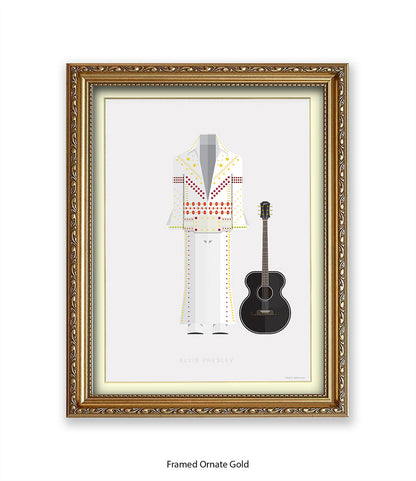 Elvis Presley White Suit Fred Birchal Art Print