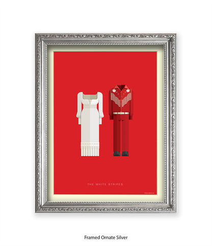 White Stripes Fred Birchal Art Print