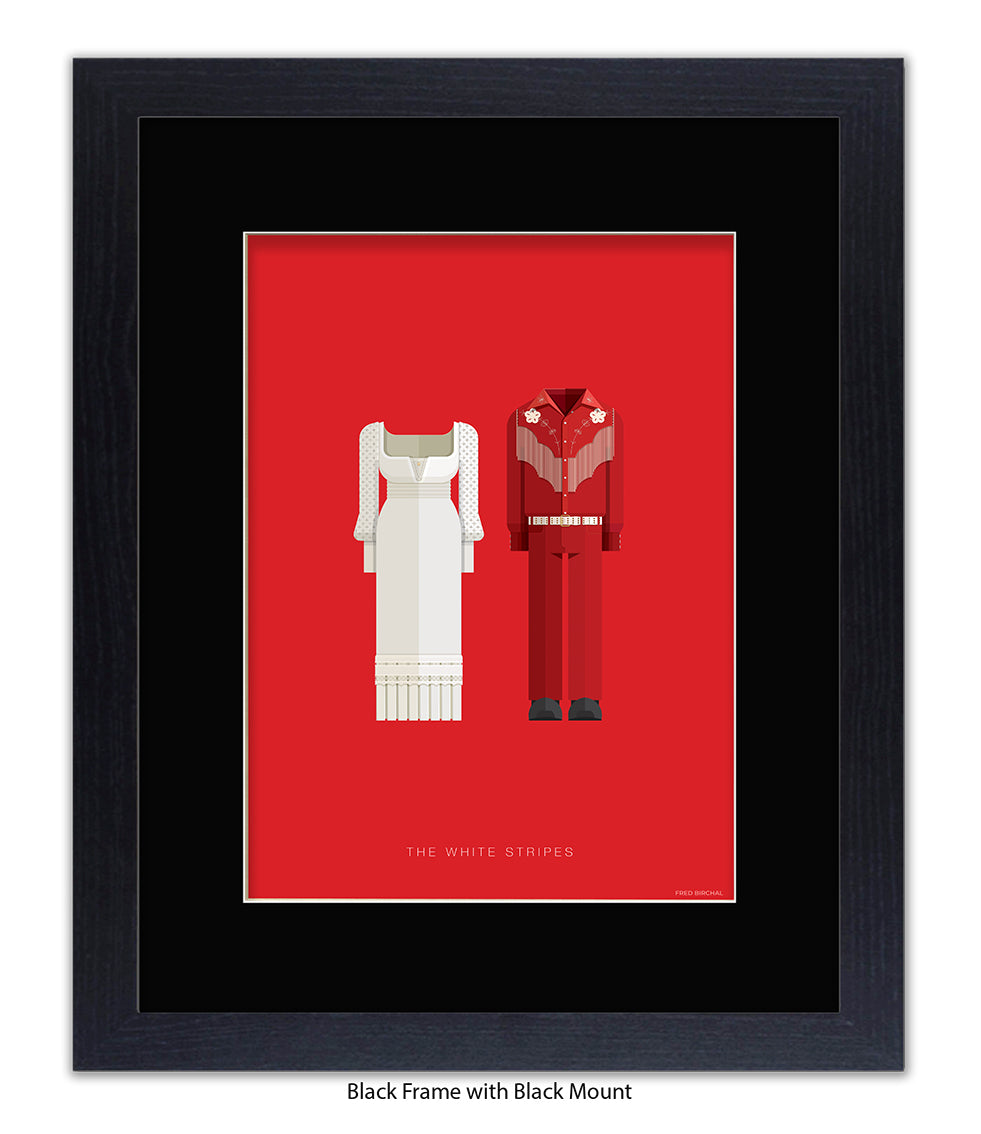 White Stripes Fred Birchal Art Print