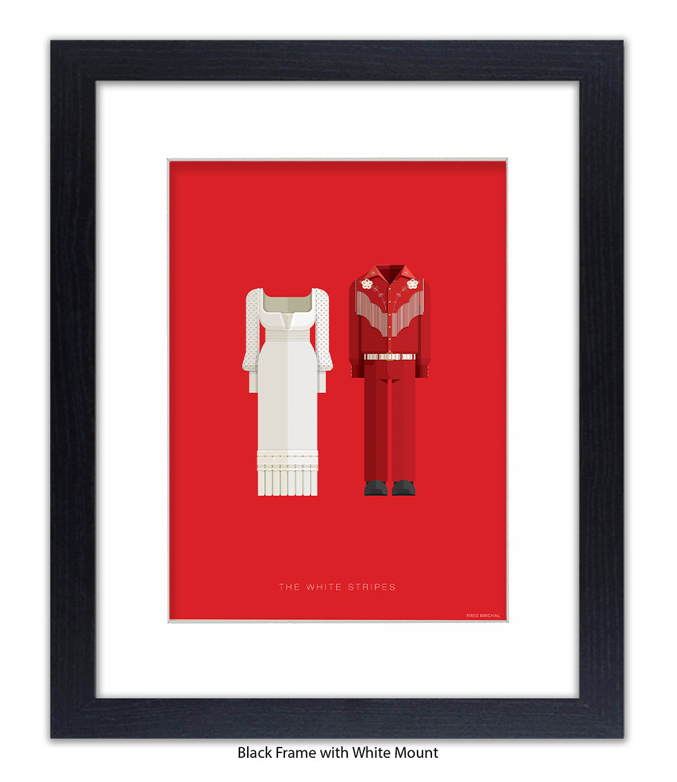 White Stripes Fred Birchal Art Print