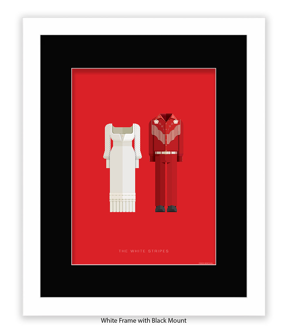 White Stripes Fred Birchal Art Print