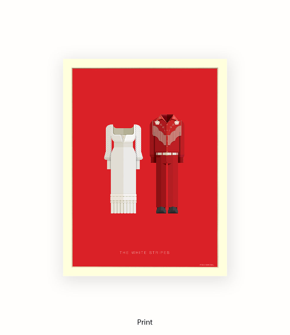 White Stripes Fred Birchal Art Print